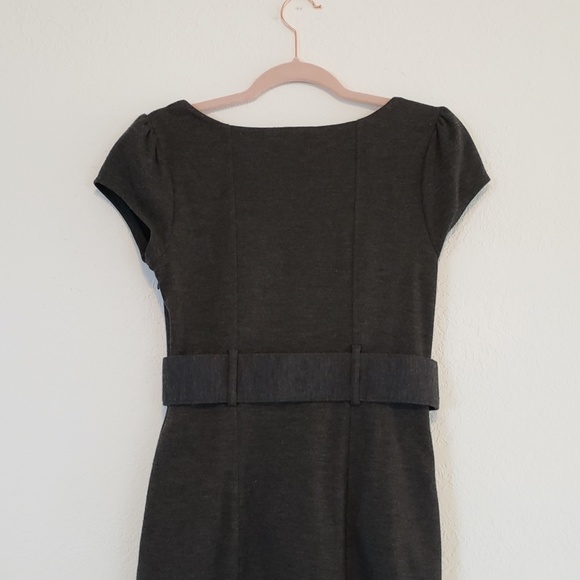 H&M Gray Belted Elegant Work Dress Size 6 with Pockets! - Picture 9 of 13